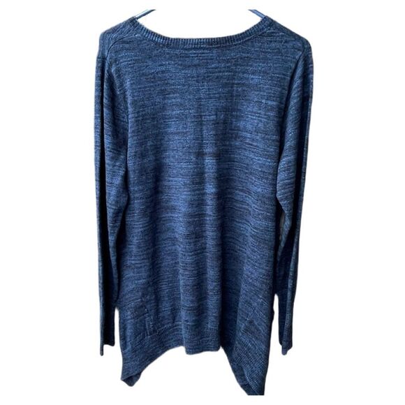 LOGO Lori Goldstein size large shark bite tunic . Cotton /cashmere - Picture 2 of 8